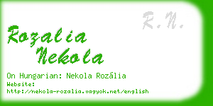 rozalia nekola business card